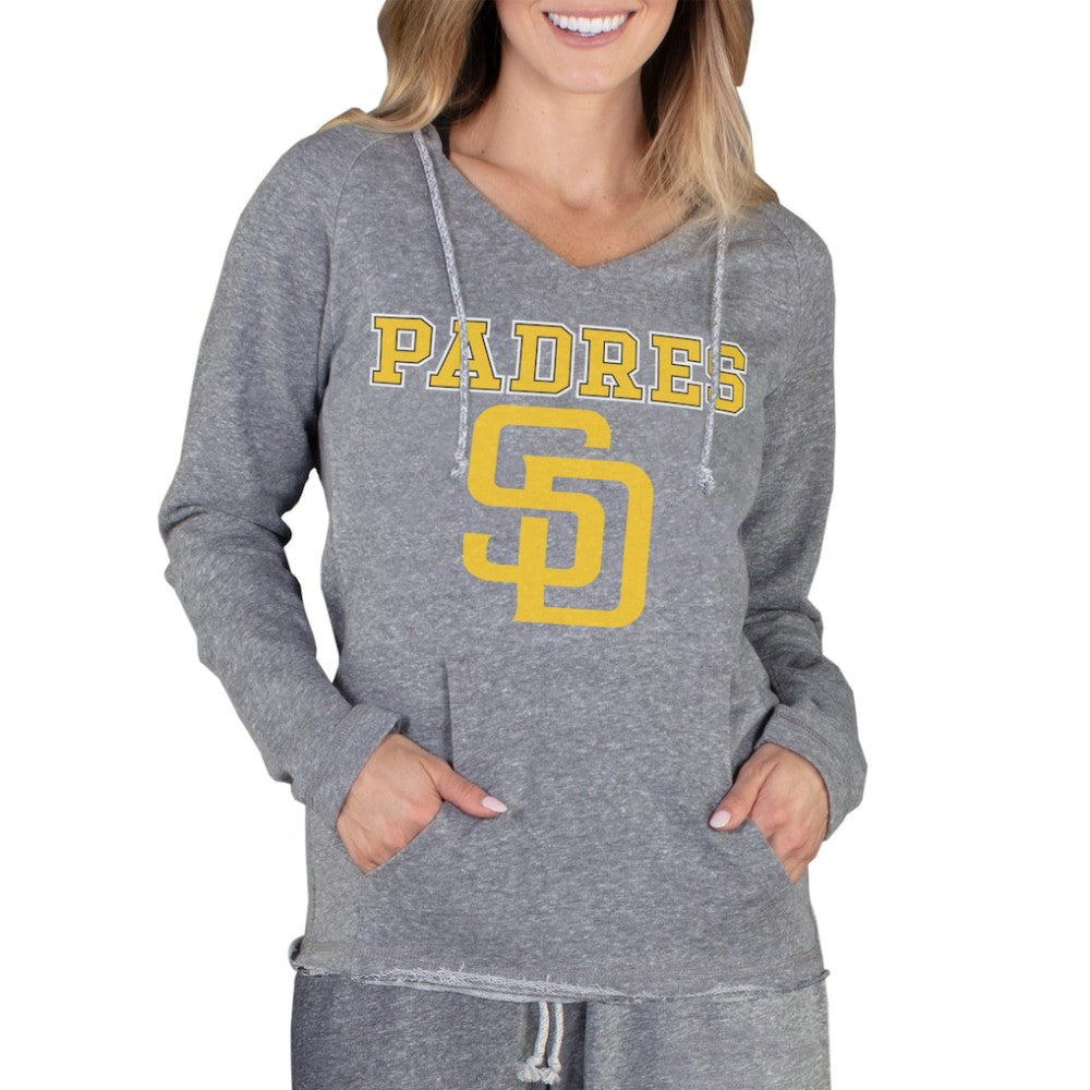 Gray San Diego Padres Concepts Sport Women's Mainstream Terry Long Sleeve Hoodie Top