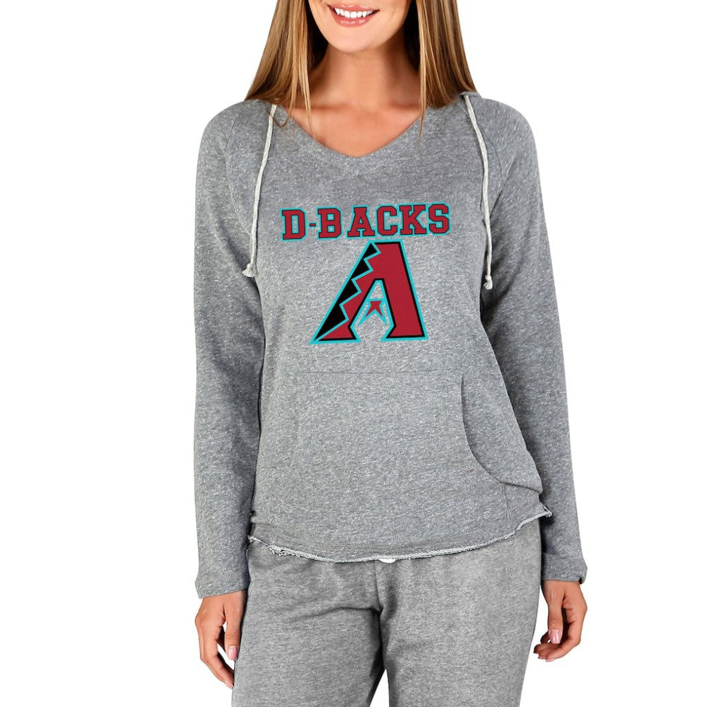 Gray Arizona Diamondbacks Concepts Sport Women's Mainstream Terry Long Sleeve Hoodie Top