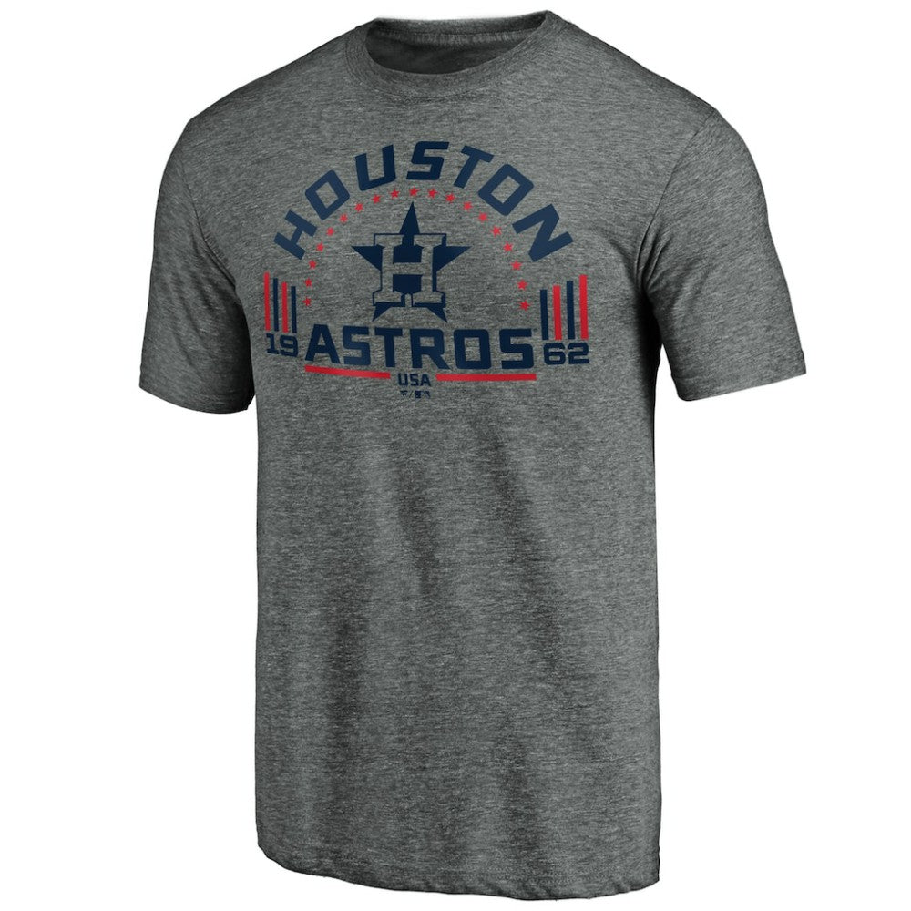 Gray Houston Astros Team Freedom Tri-Blend T-Shirt