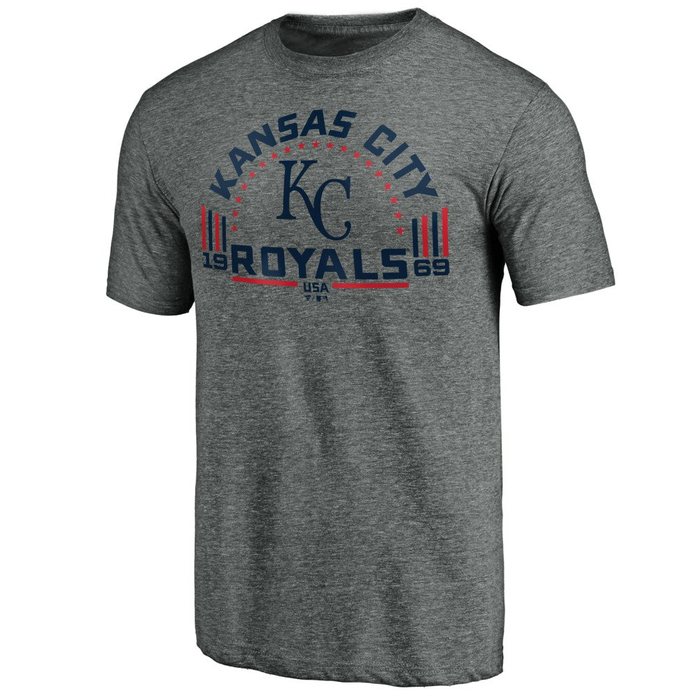 Gray Kansas City Royals Team Freedom Tri-Blend T-Shirt