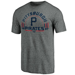 Gray Pittsburgh Pirates Team Freedom Tri-Blend T-Shirt