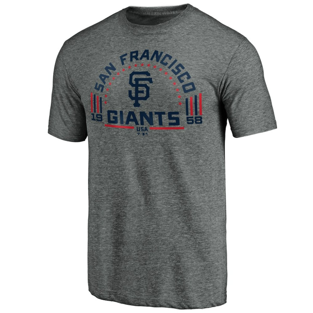 Gray San Francisco Giants Team Freedom Tri-Blend T-Shirt