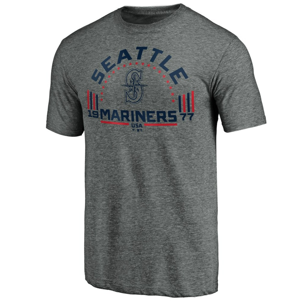 Gray Seattle Mariners Team Freedom Tri-Blend T-Shirt