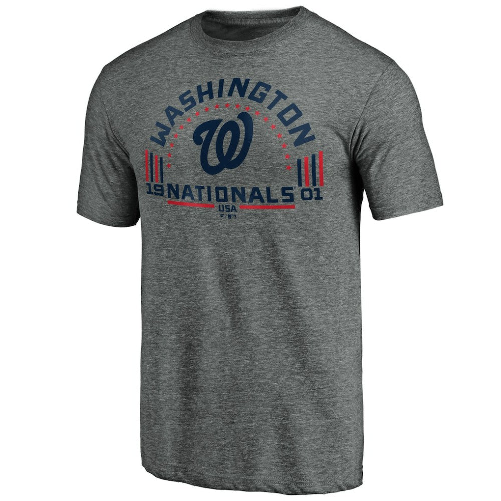 Gray Washington Nationals Team Freedom Tri-Blend T-Shirt