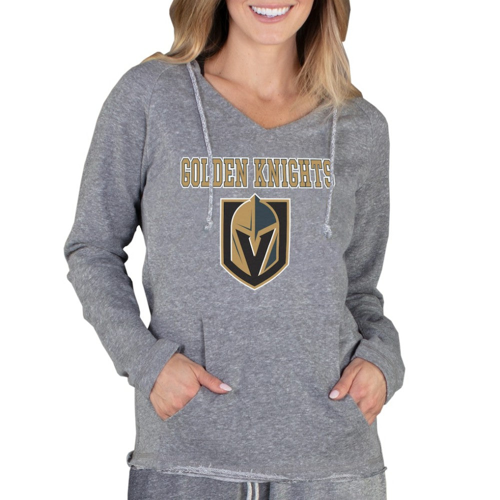 NHL Vegas Golden Knights Concepts Sport Women's Mainstream Terry Tri-Blend Long Sleeve Hooded Top
