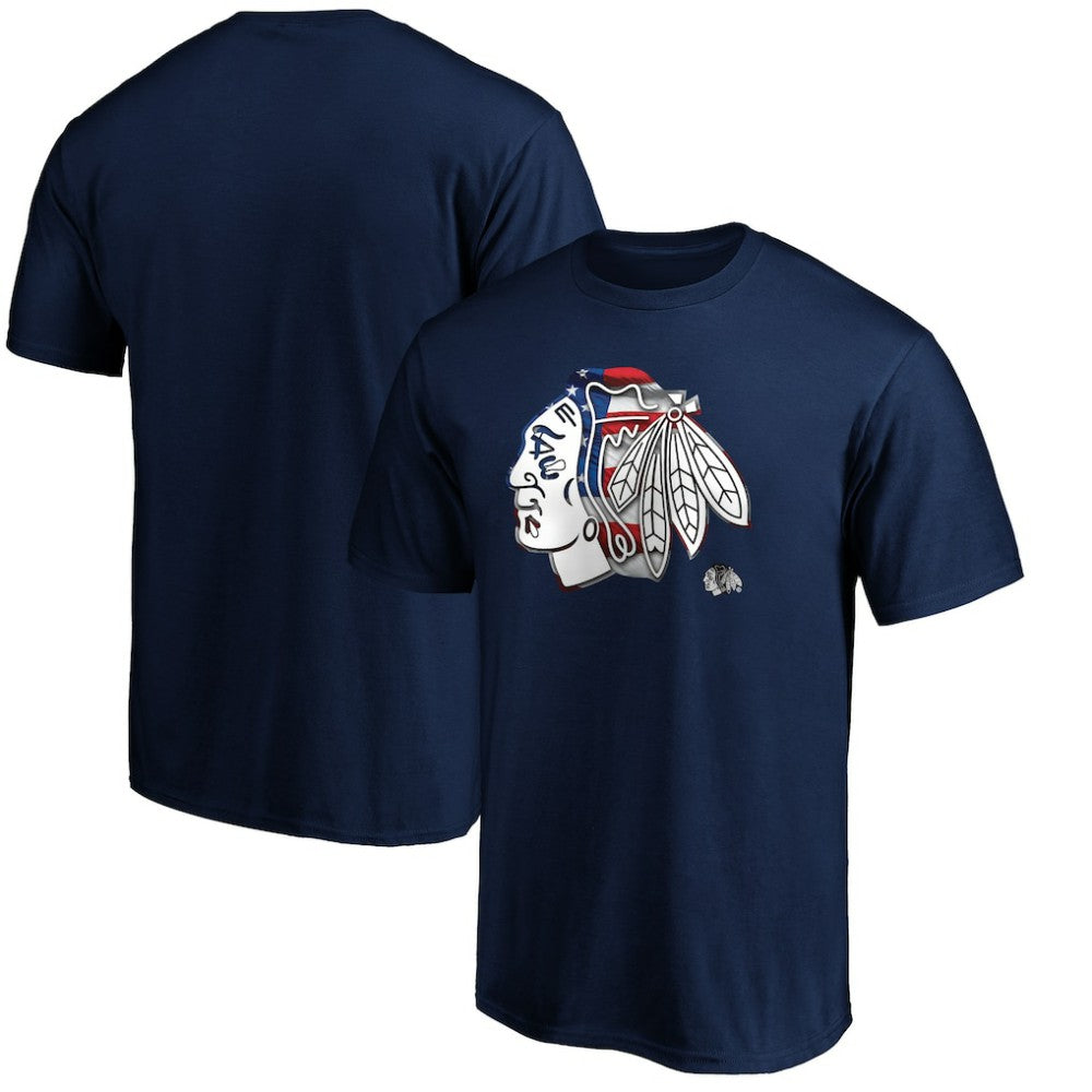 NHL Chicago Blackhawks Banner Wave Logo T-Shirt