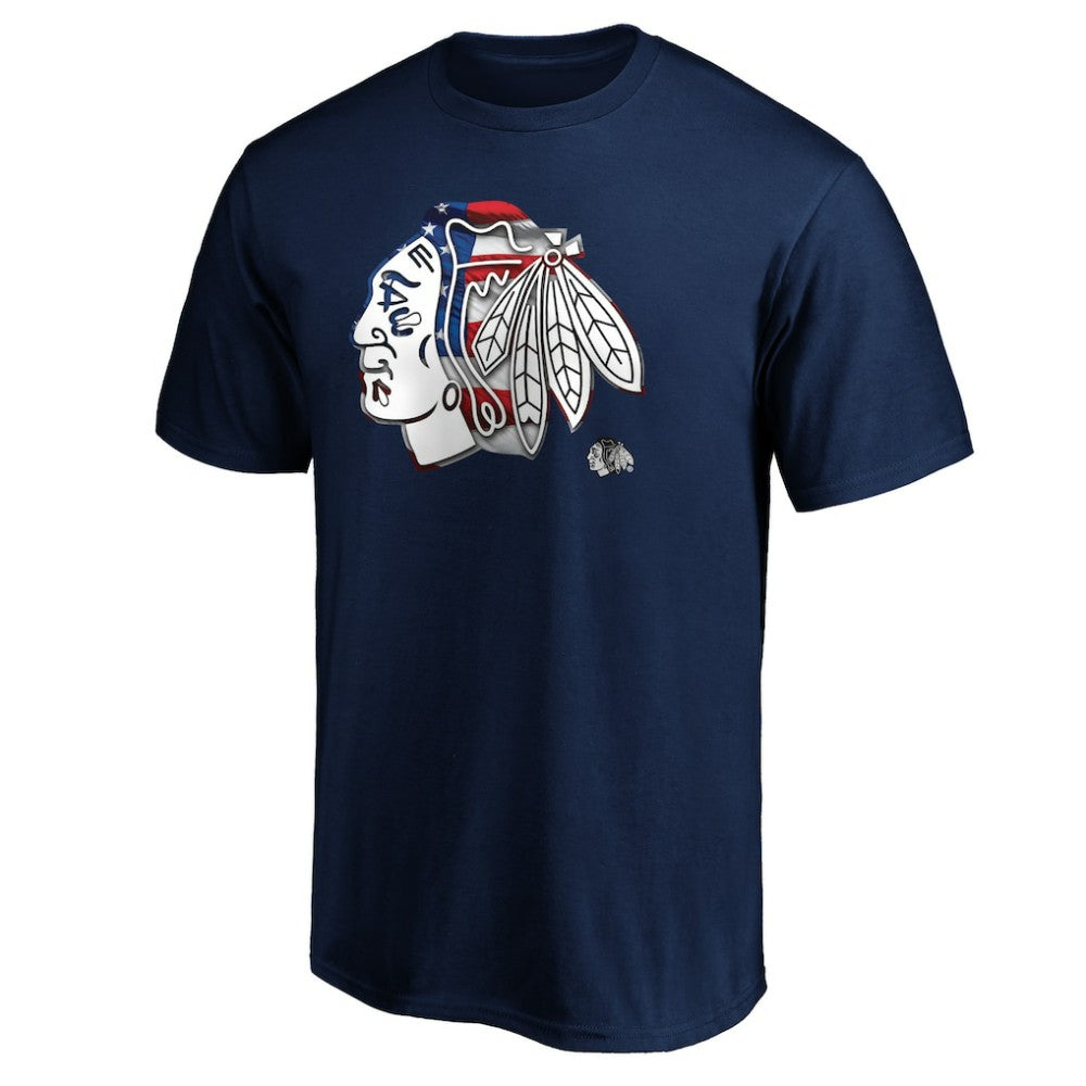 NHL Chicago Blackhawks Banner Wave Logo T-Shirt