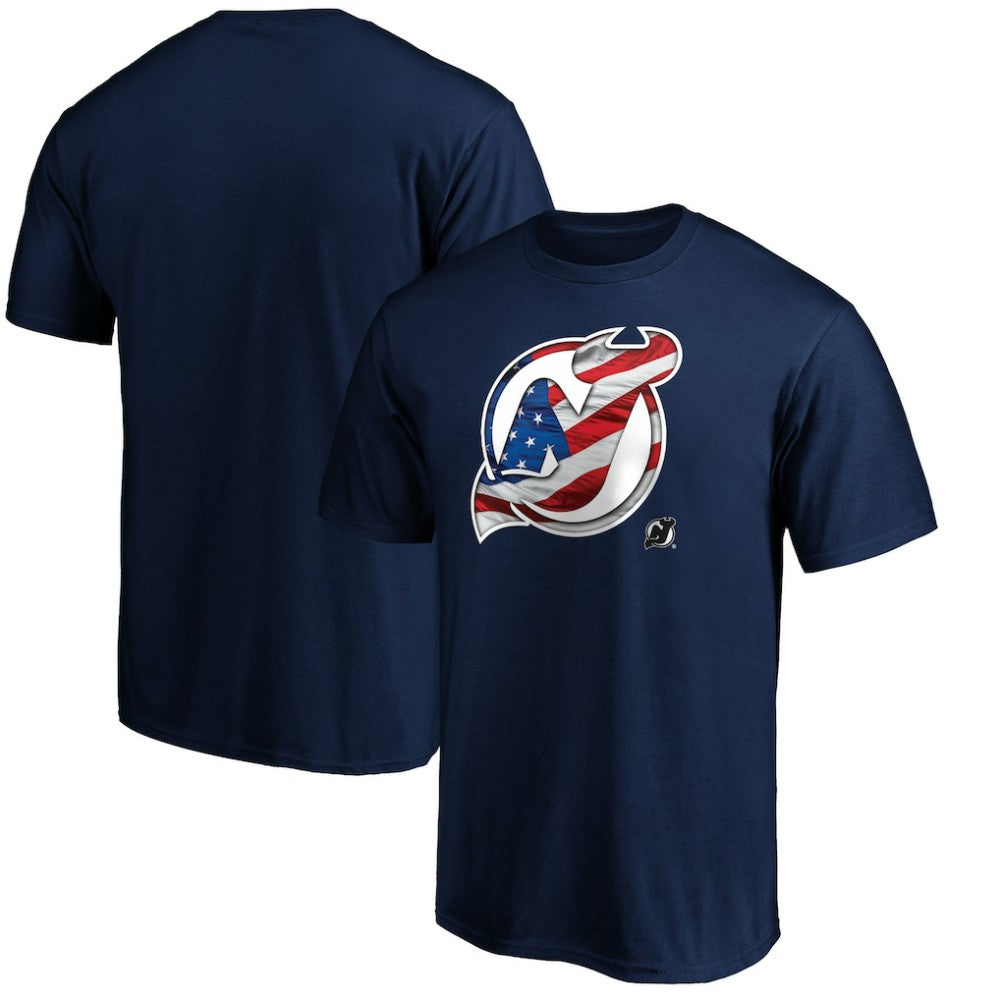 NHL New Jersey Devils Banner Wave Logo T-Shirt