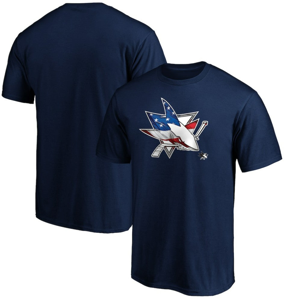 NHL San Jose Sharks Banner Wave Logo T-Shirt