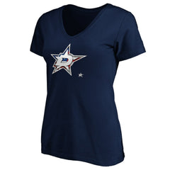 NHL Dallas Stars Women's Banner Wave Logo V-Neck T-Shirt T-Shirt
