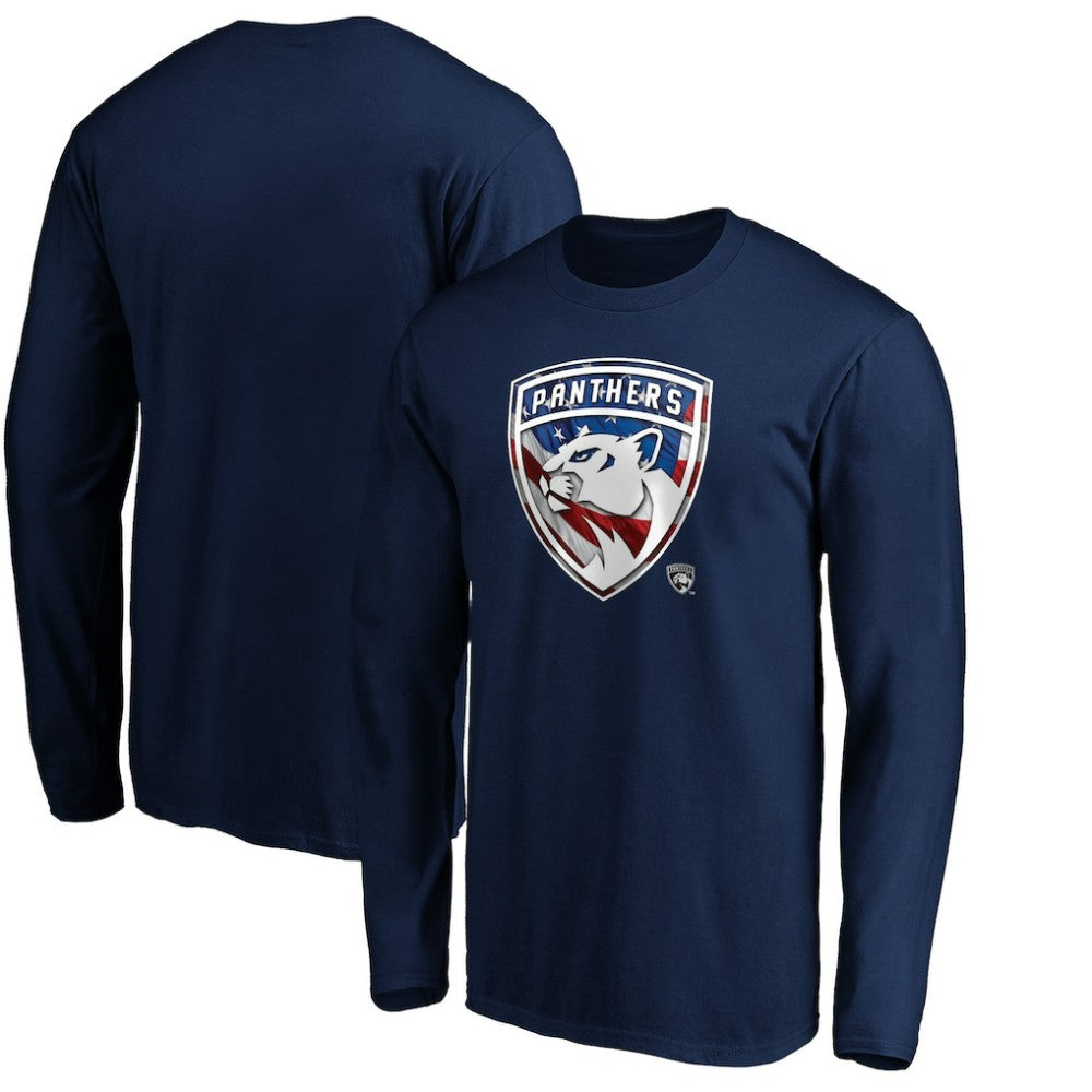 NHL Florida Panthers Banner Wave Logo Long Sleeve T-Shirt
