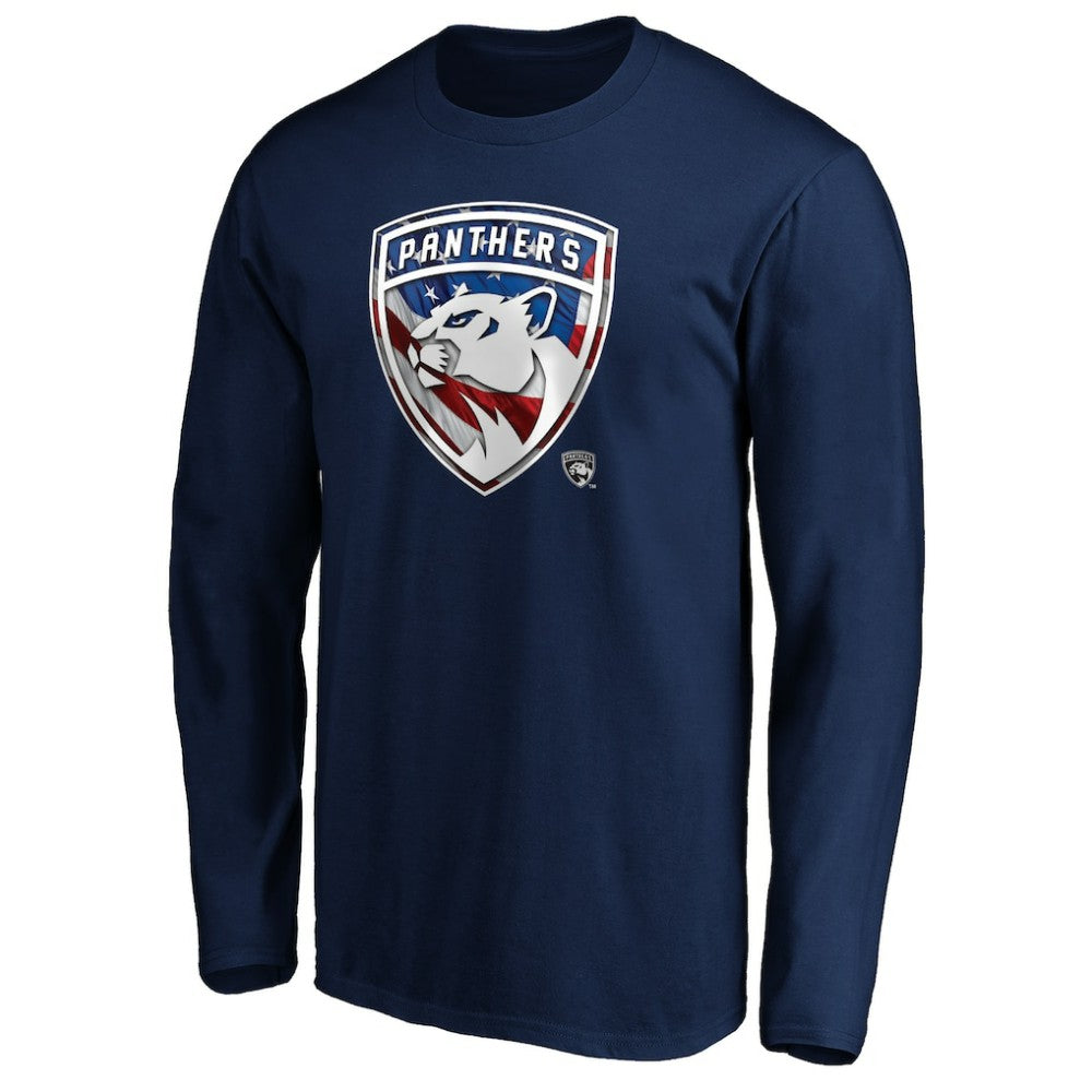 NHL Florida Panthers Banner Wave Logo Long Sleeve T-Shirt