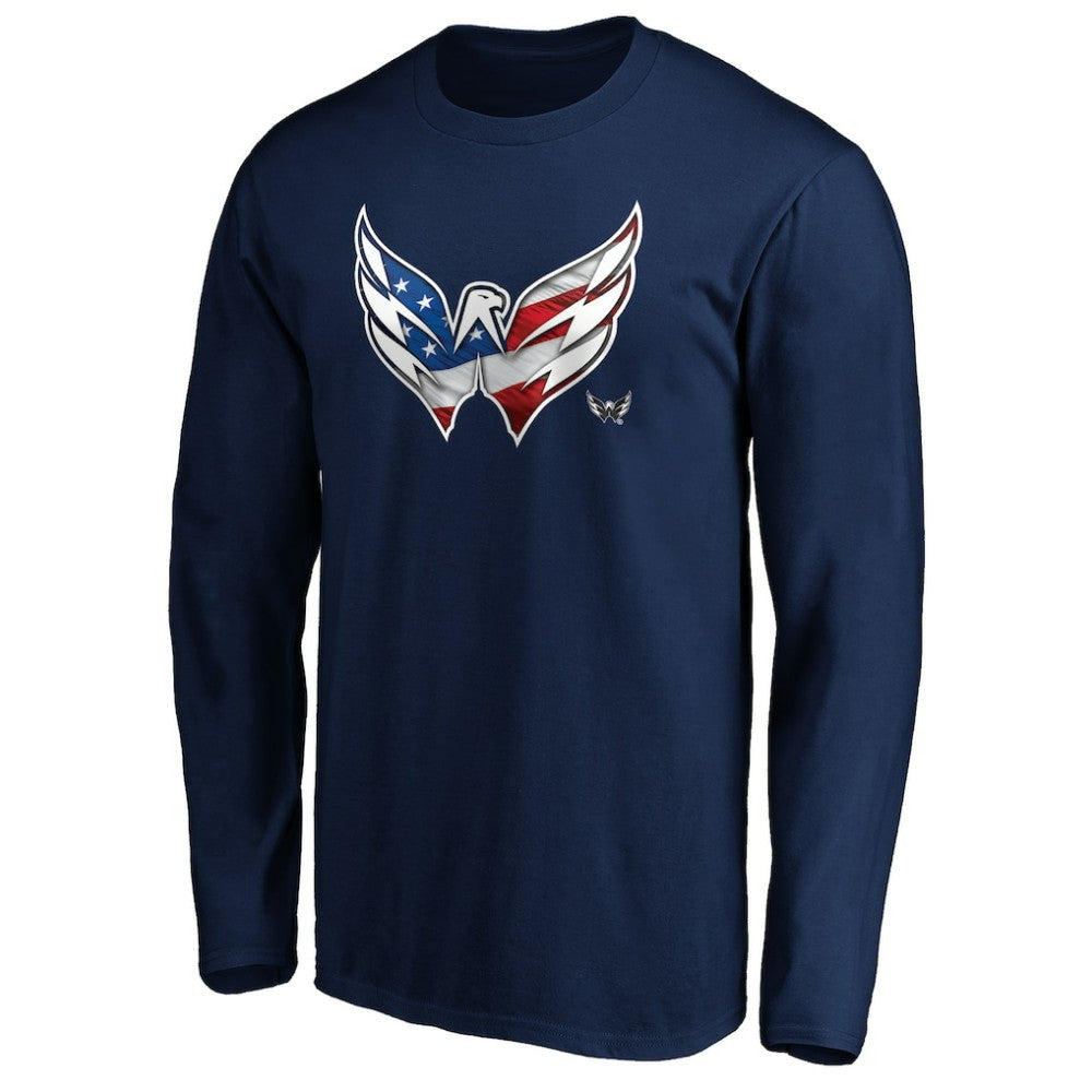 NHL Washington Capitals Banner Wave Logo Long Sleeve T-Shirt