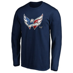 NHL Washington Capitals Banner Wave Logo Long Sleeve T-Shirt