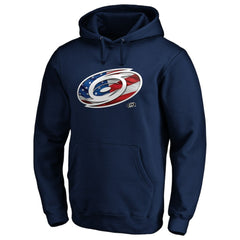 NHL Carolina Hurricanes Banner Wave Logo Pullover Hoodie