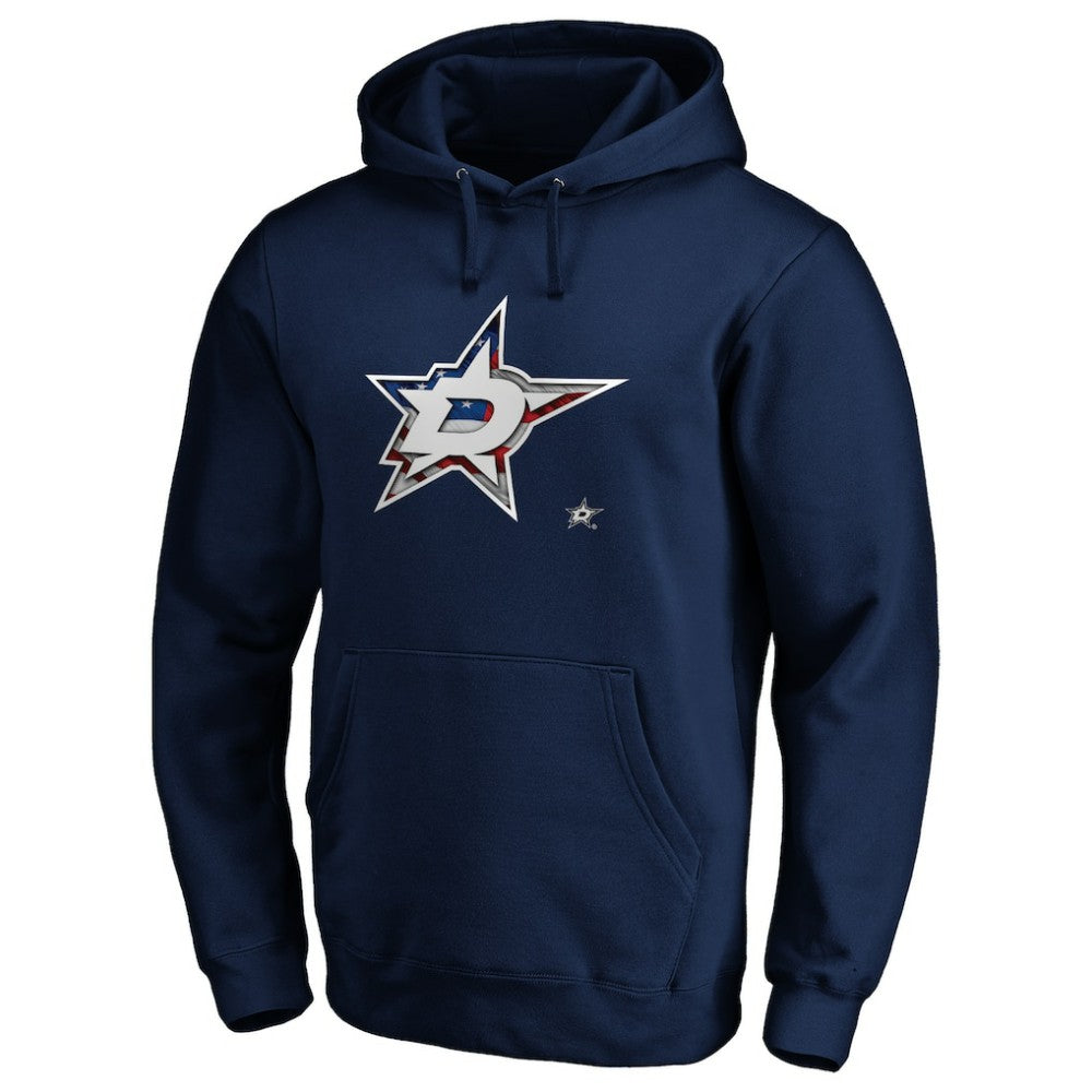 NHL Dallas Stars Banner Wave Logo Pullover Hoodie