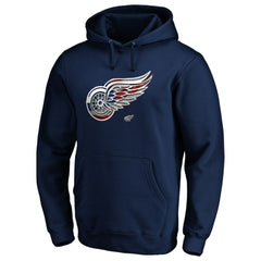 NHL Detroit Red Wings Banner Wave Logo Pullover Hoodie