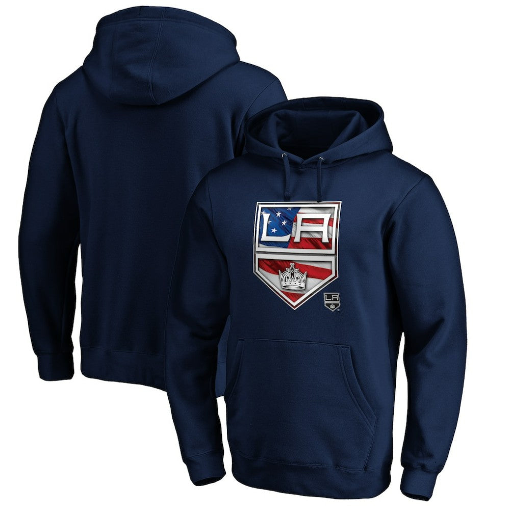NHL Los Angeles Kings Banner Wave Logo Pullover Hoodie