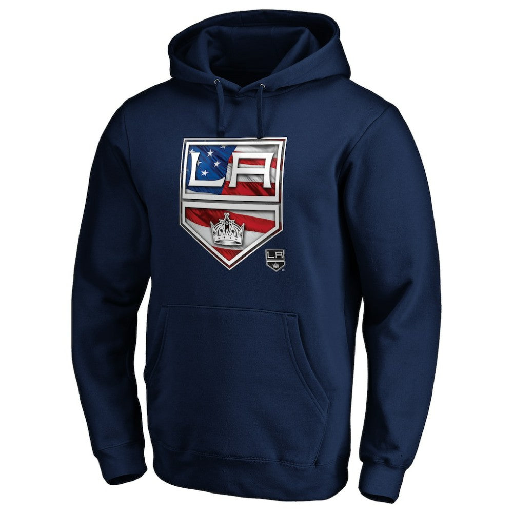 NHL Los Angeles Kings Banner Wave Logo Pullover Hoodie