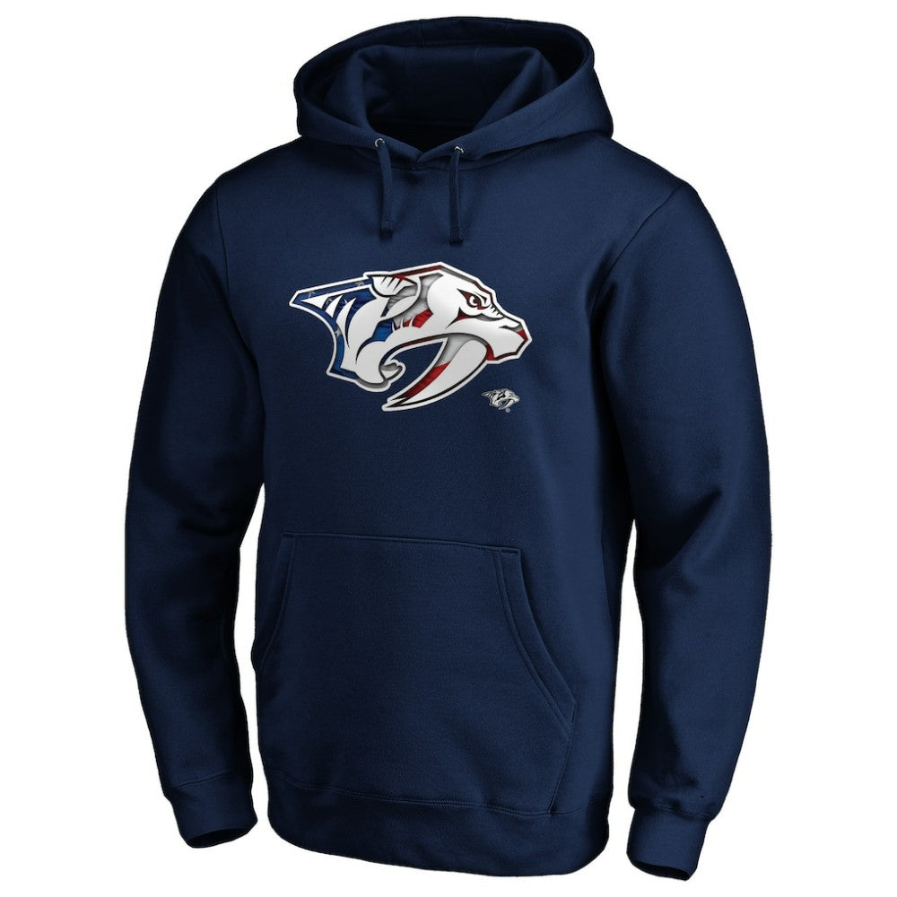 NHL Nashville Predators Banner Wave Logo Pullover Hoodie