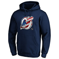 NHL New Jersey Devils Banner Wave Logo Pullover Hoodie