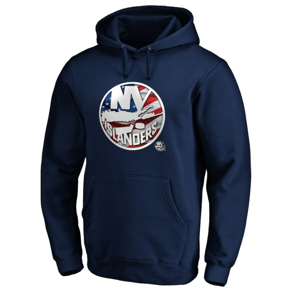 NHL New York Islanders Banner Wave Logo Pullover Hoodie