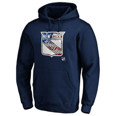 NHL New York Rangers Banner Wave Logo Pullover Hoodie