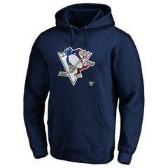 NHL Pittsburgh Penguins Banner Wave Logo Pullover Hoodie