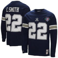 Emmitt Smith  Throwback Retired Player Name & Number Long Sleeve Top - Dallas Cowboys Tops