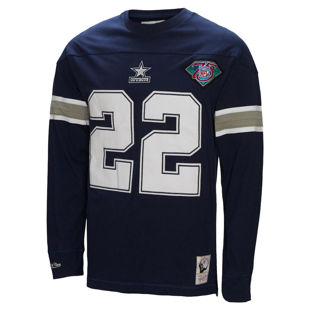 Emmitt Smith  Throwback Retired Player Name & Number Long Sleeve Top - Dallas Cowboys Tops