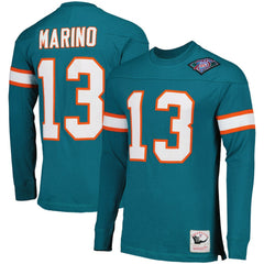 Dan Marino  Throwback Retired Player Name & Number Long Sleeve Top - Miami Dolphins Tops