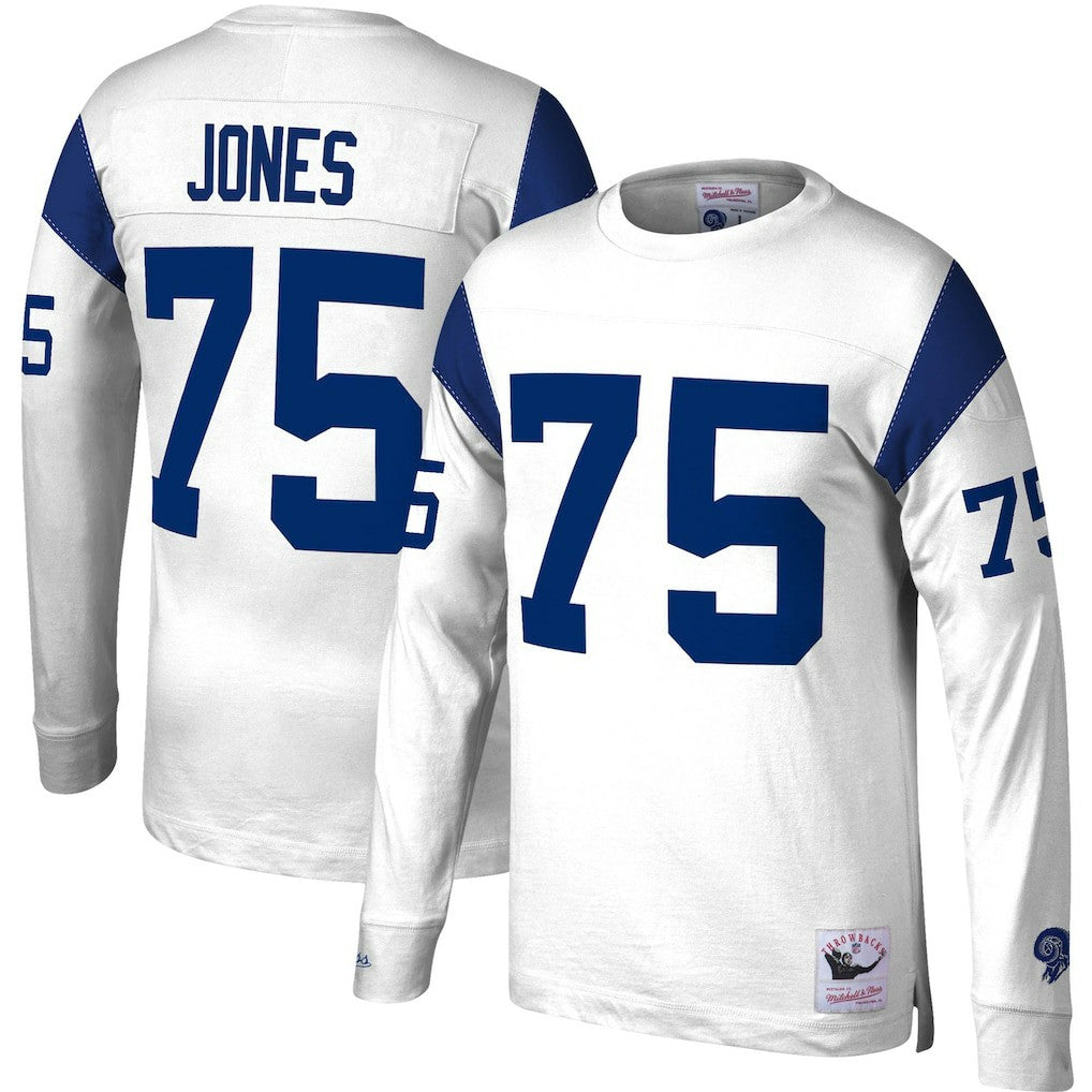 Deacon Jones  Throwback Retired Player Name & Number Long Sleeve Top - Los Angeles Rams Tops