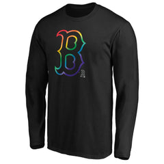 Black Boston Red Sox Team Pride Logo Long Sleeve T-Shirt