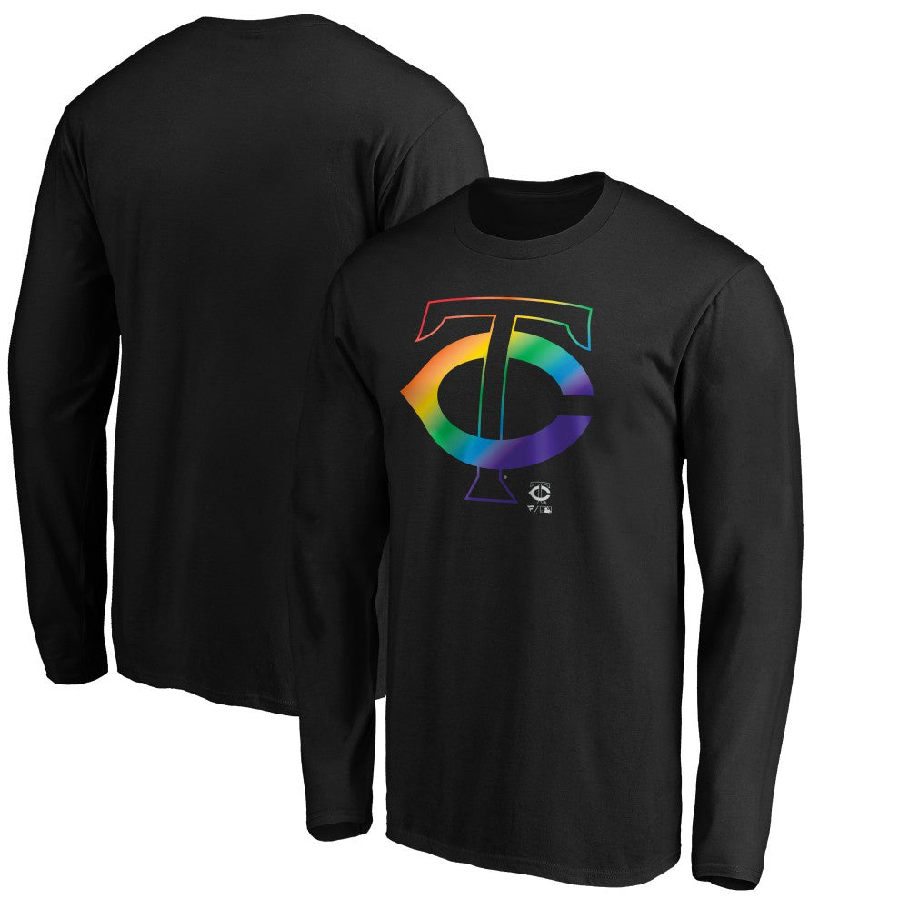 Black Minnesota Twins Team Pride Logo Long Sleeve T-Shirt