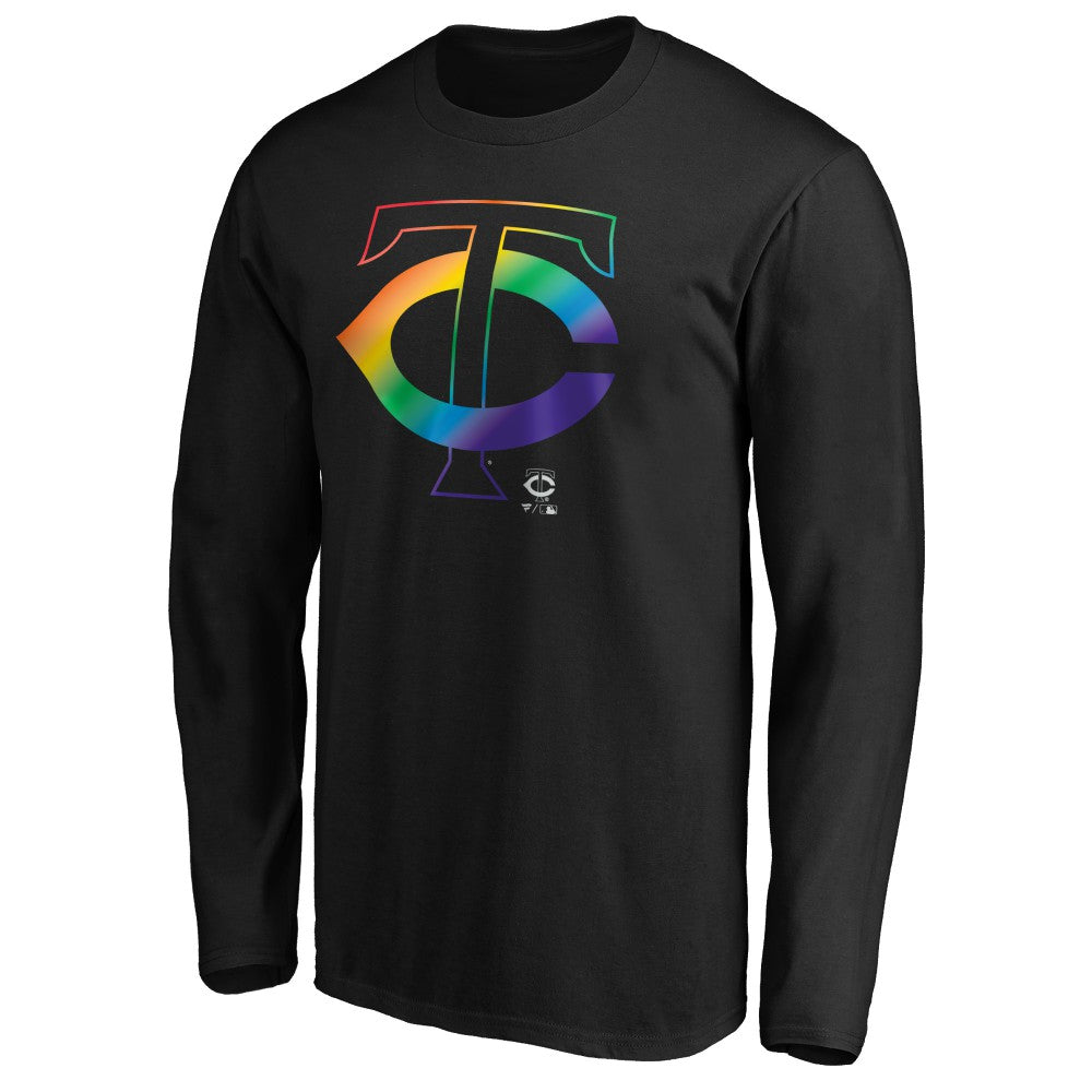 Black Minnesota Twins Team Pride Logo Long Sleeve T-Shirt