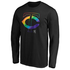 Black Minnesota Twins Team Pride Logo Long Sleeve T-Shirt