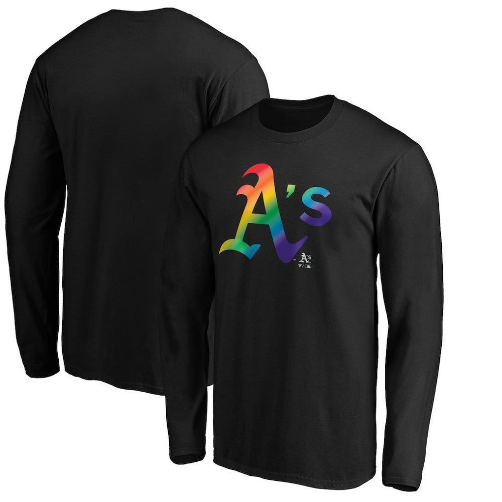 Black Athletics Team Pride Logo Long Sleeve T-Shirt