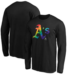 Black Athletics Team Pride Logo Long Sleeve T-Shirt