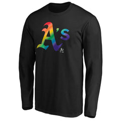 Black Athletics Team Pride Logo Long Sleeve T-Shirt