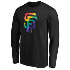 Black San Francisco Giants Team Pride Logo Long Sleeve T-Shirt