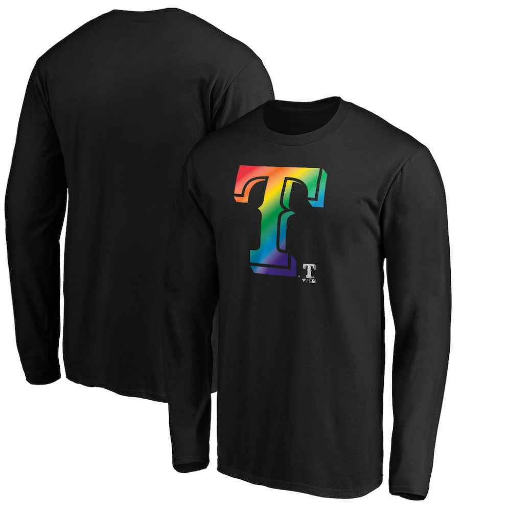 Black Texas Rangers Team Pride Logo Long Sleeve T-Shirt