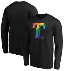 Black Texas Rangers Team Pride Logo Long Sleeve T-Shirt