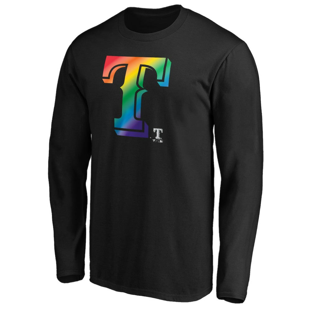 Black Texas Rangers Team Pride Logo Long Sleeve T-Shirt