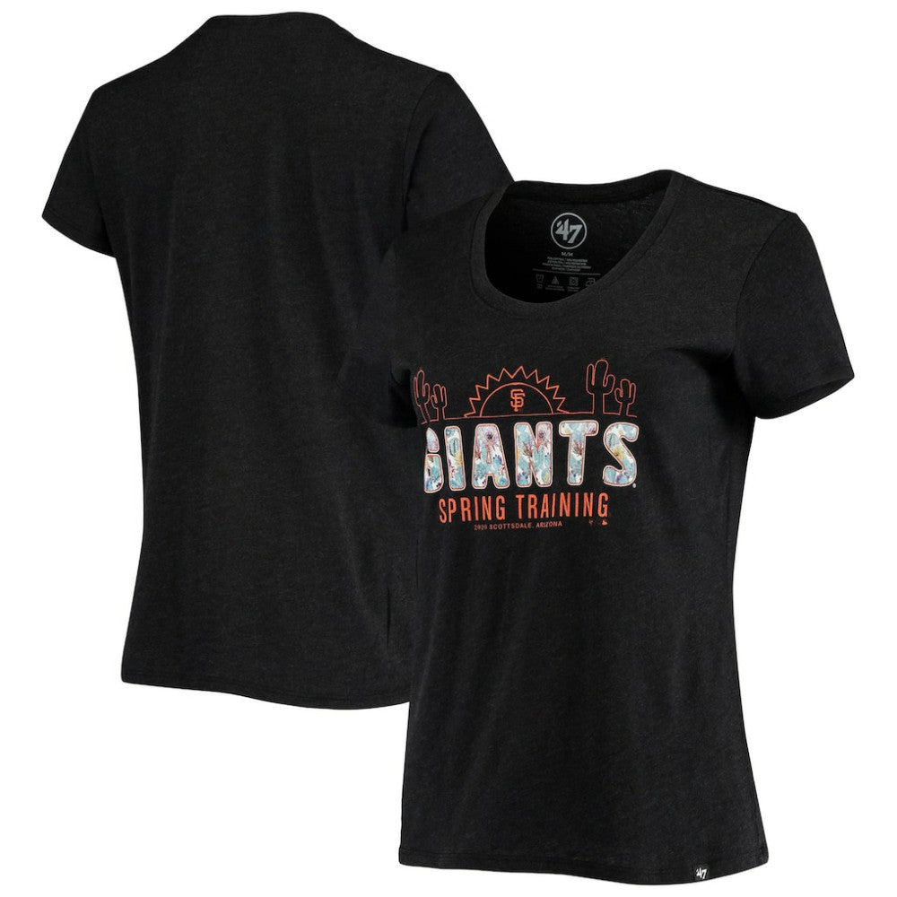 Black San Francisco Giants '47 Women's Spring Training Floral Fill Club T-Shirt
