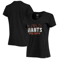 Black San Francisco Giants '47 Women's Spring Training Floral Fill Club T-Shirt