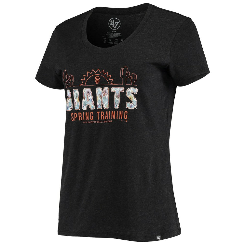 Black San Francisco Giants '47 Women's Spring Training Floral Fill Club T-Shirt