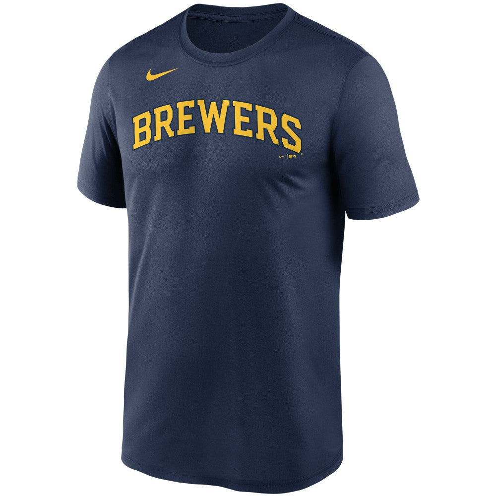 Navy Milwaukee Brewers Nike Wordmark Legend Performance T-Shirt
