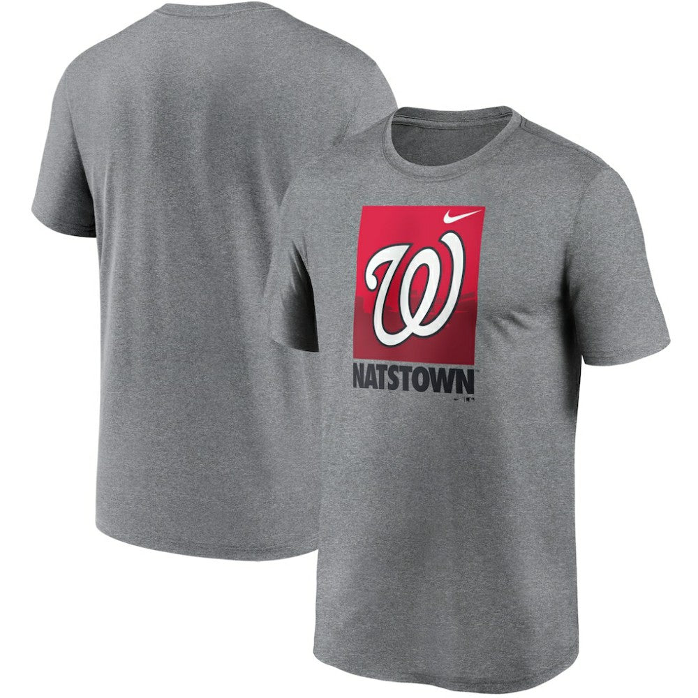 Heathered Gray Washington Nationals Nike Local Logo Legend T-Shirt