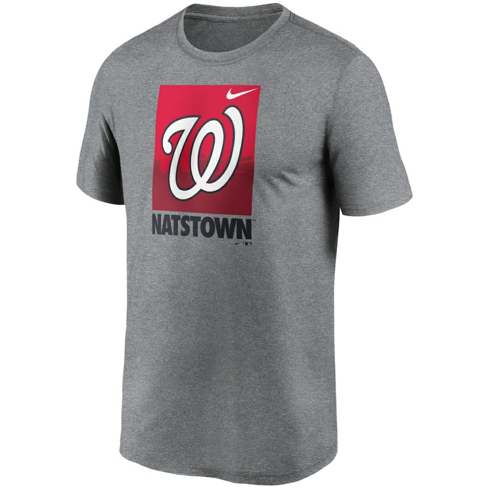 Heathered Gray Washington Nationals Nike Local Logo Legend T-Shirt
