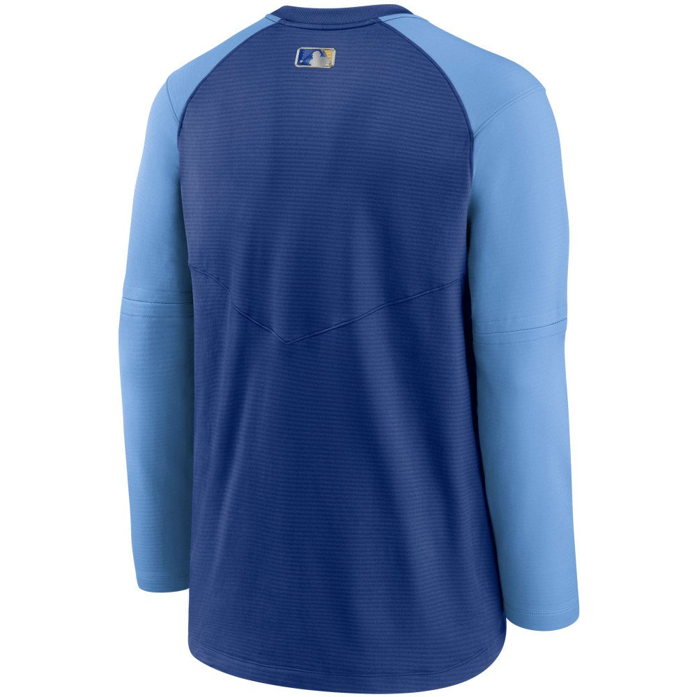 Royal/Light Blue Kansas City Royals Nike Authentic Collection Pregame Performance Raglan Pullover Sweatshirt